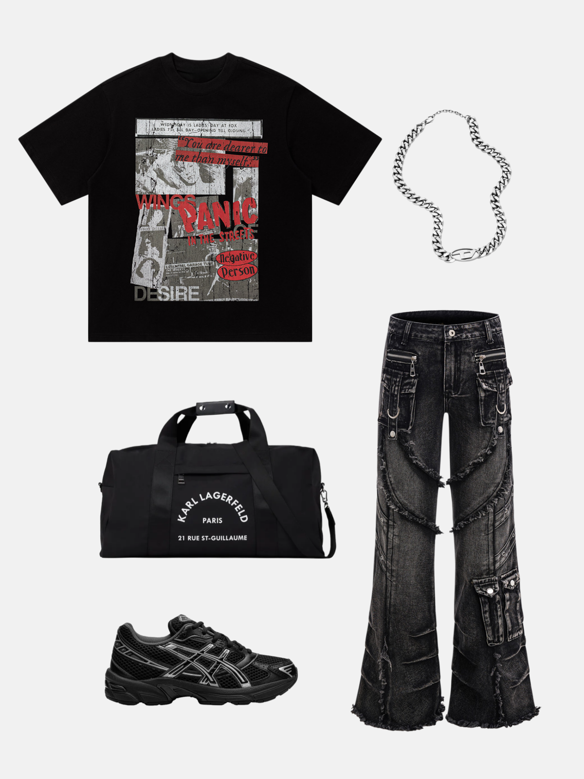 Haaura Washed Multi Pocket Bootcut Jeans