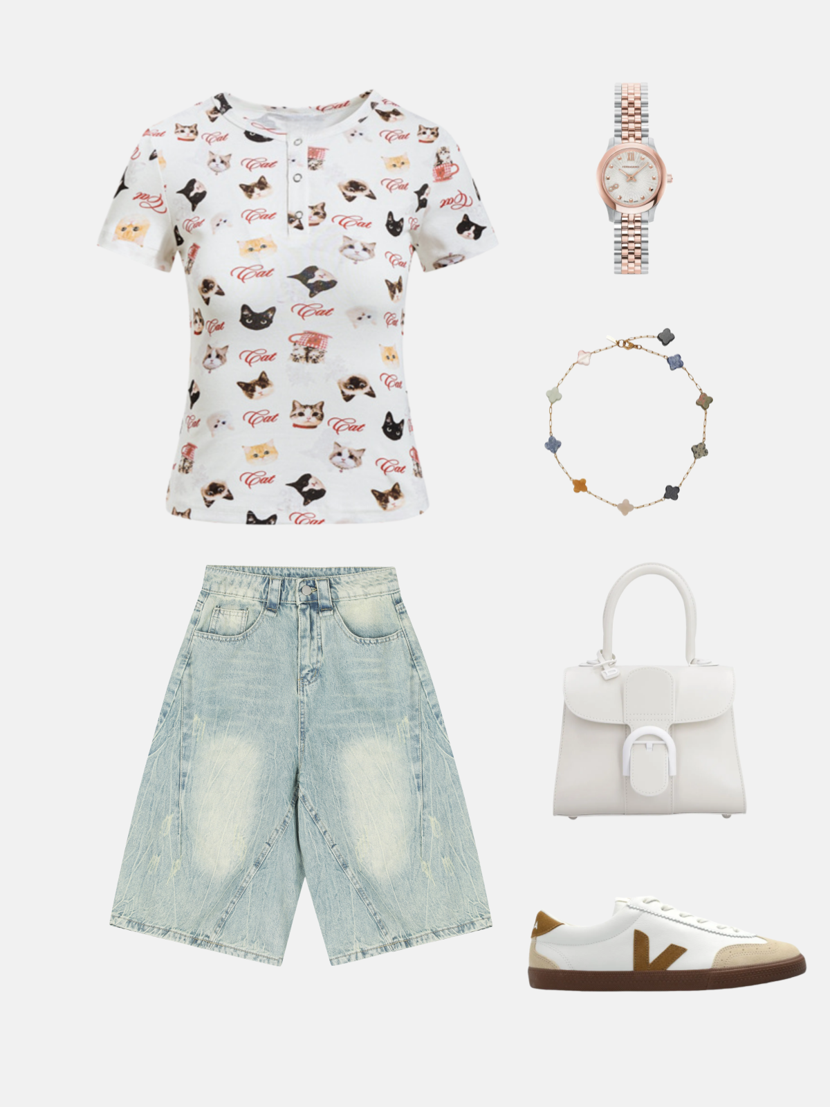 Haaura Washed Panel Jorts