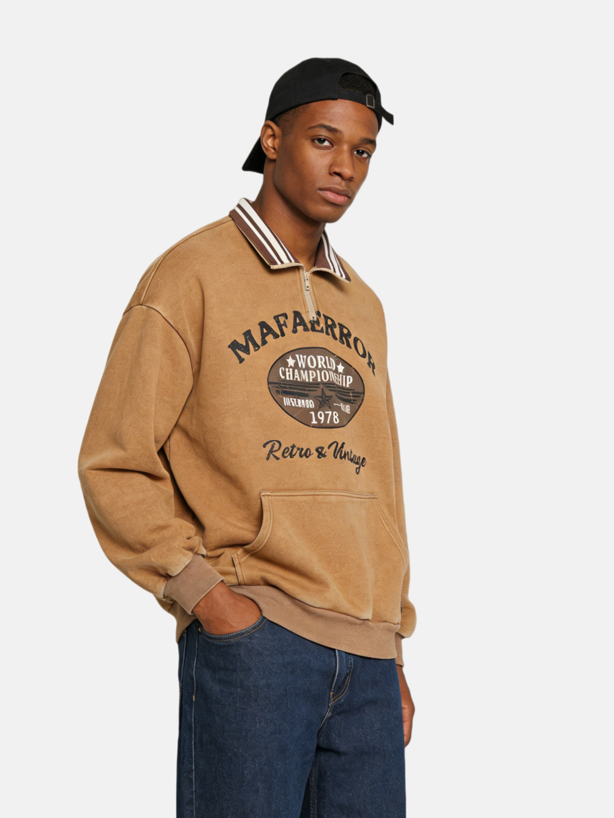 Haaura World Championship Retro Collar Sweatshirt