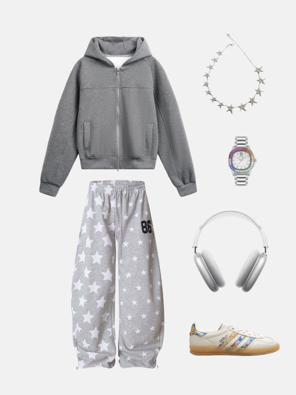 Haaura Zip-Front Hooded Sweatshirt