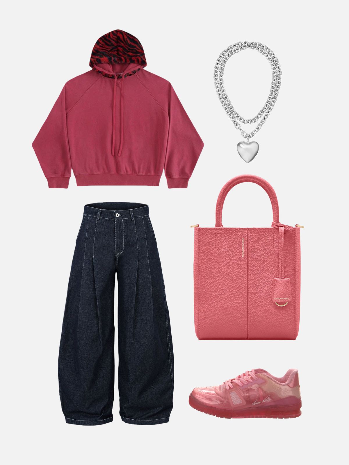 Haaura Pleated Baaggy Barrel Jeans