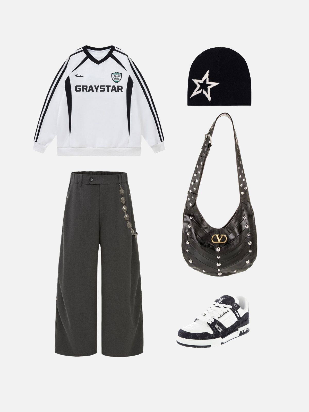 Haaura Chain Baggy Pants