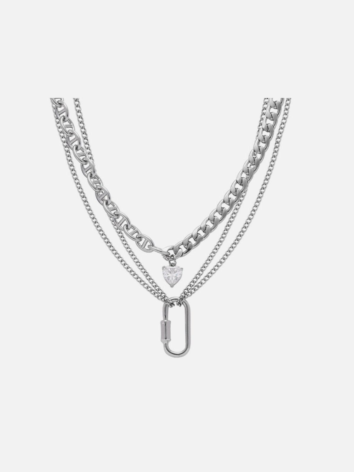 Haaura Heart Pendant Layered Necklace