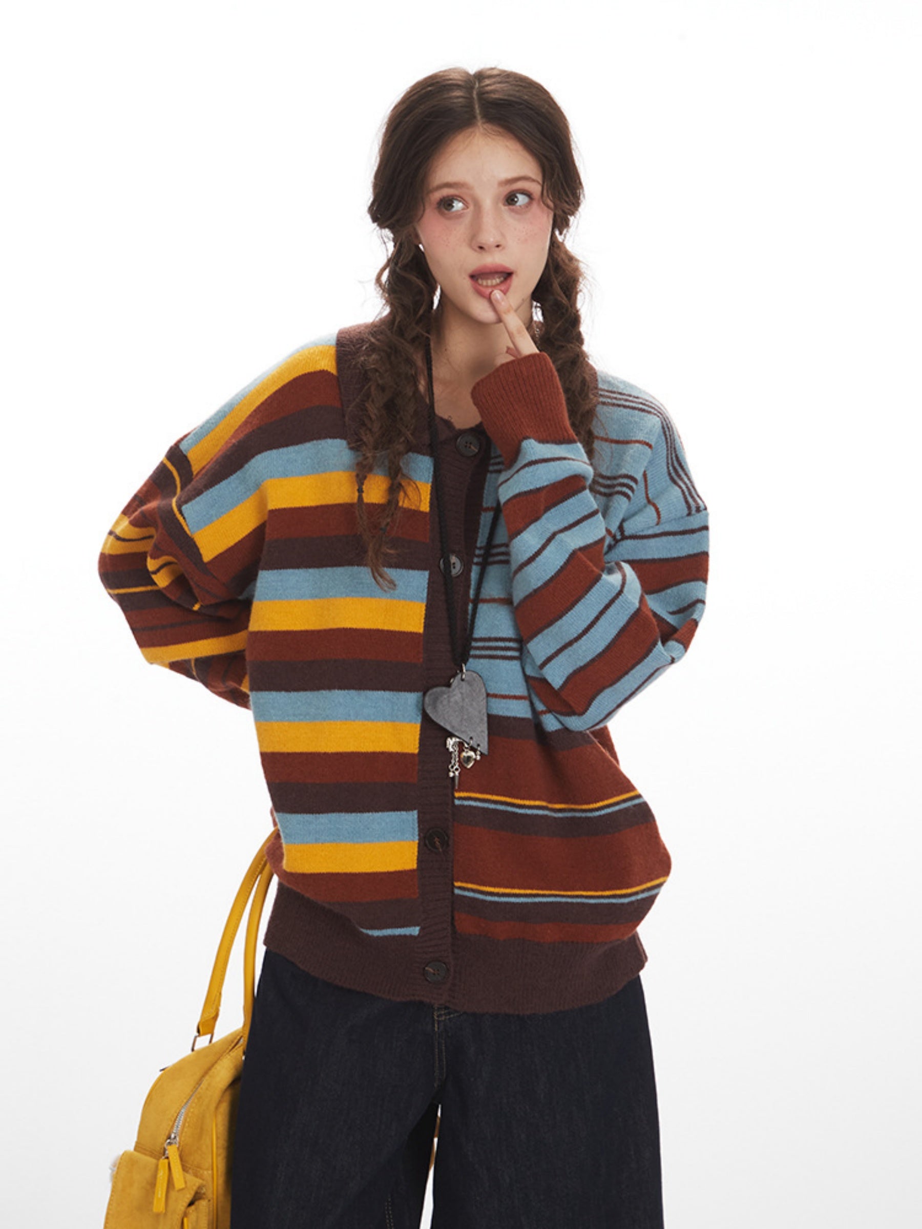 Haaura Color Block Polo Cardigan